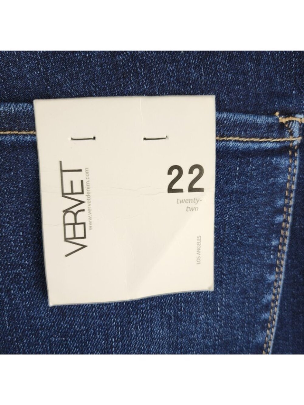 Vervet Jeans Womens 22 Blue Vervet Haylie Hgh Rise Skinny Denim (42x29) NWT - Picture 9 of 11